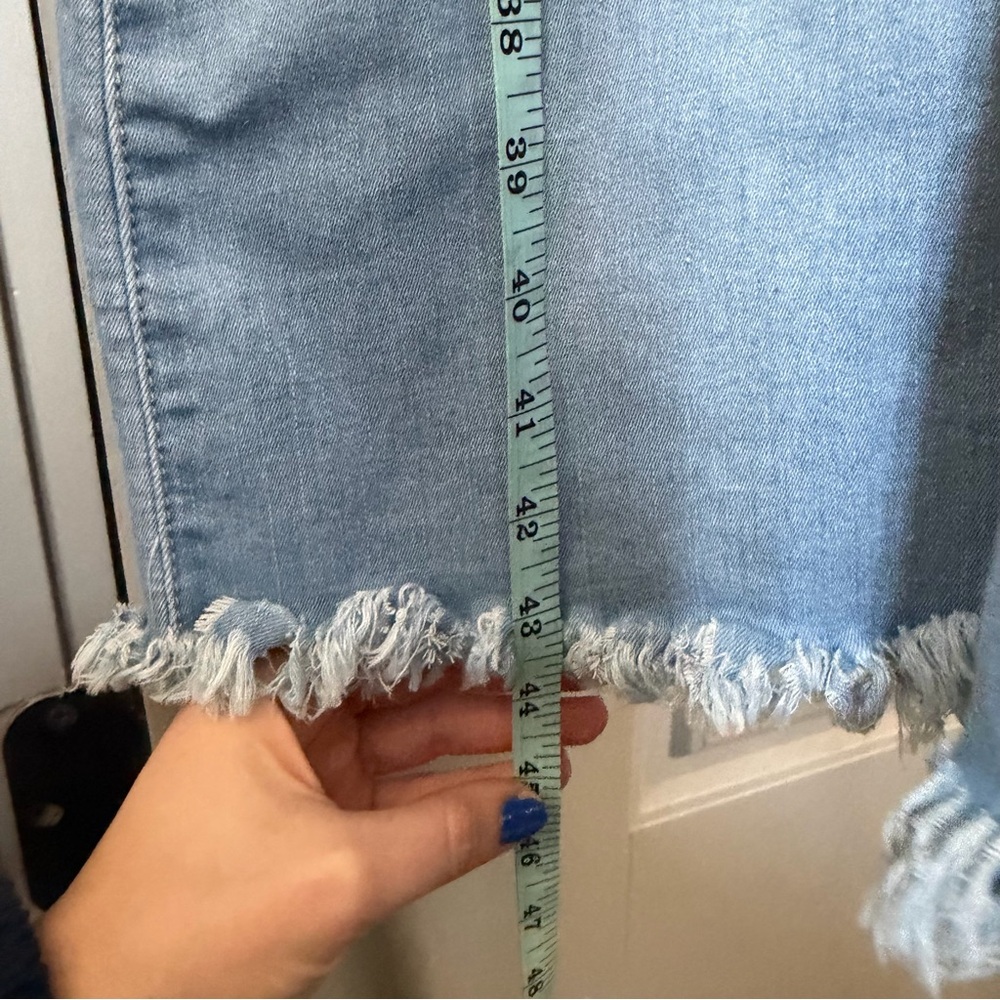 Swank A Posh Super High Waisted Slit Distressed Bell Bottoms - Picture 6 of 8